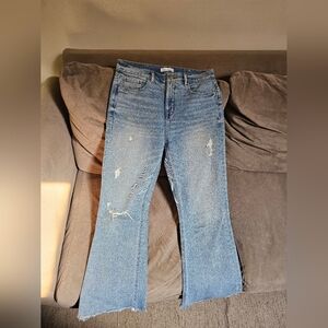LOFT high waist crop flare jean Sz 30/10